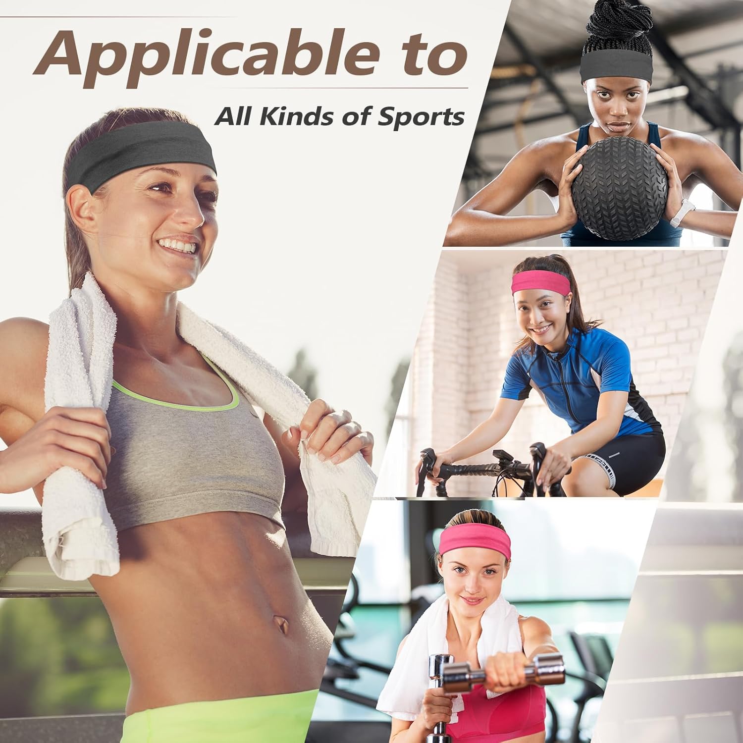 Solid Sports Headband Women Fashion Elastic Hair Bands Running Fitness Yoga Headwear Female Stretch Wash Makeup Hair Accessories