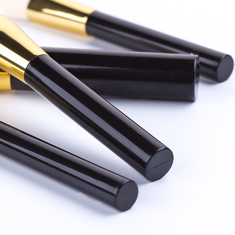 2025 Manufacture 12pcs High End Fashion Blue Handle Gold Tube Makeup Brush