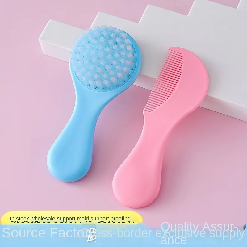 BPA Free High Quality Baby Hair Comb Brush Set Soft Plush Newborn