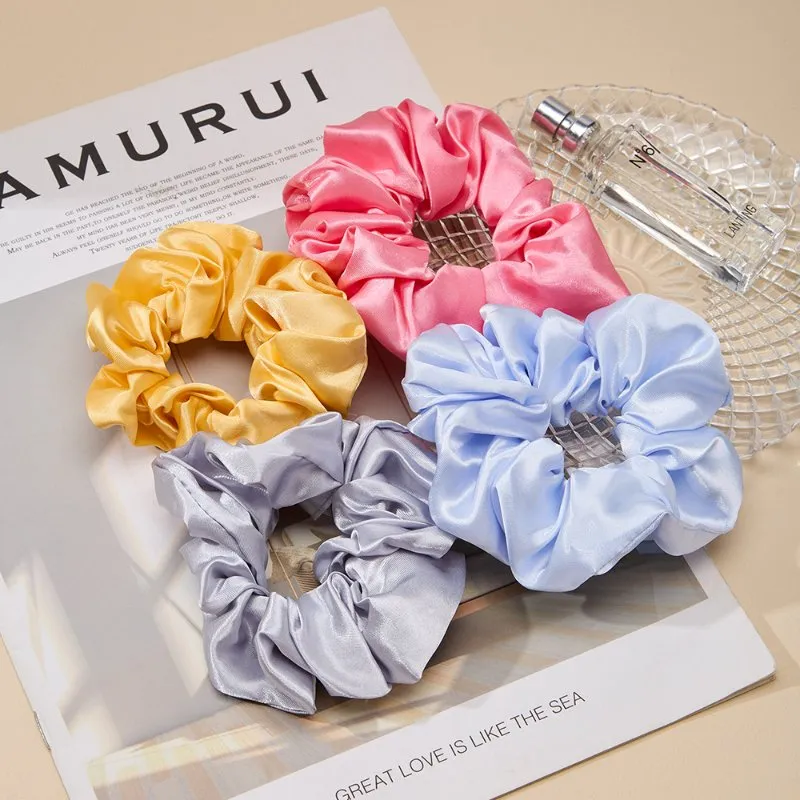 Elastic Silk Scrunchies Bands Hair Accessories