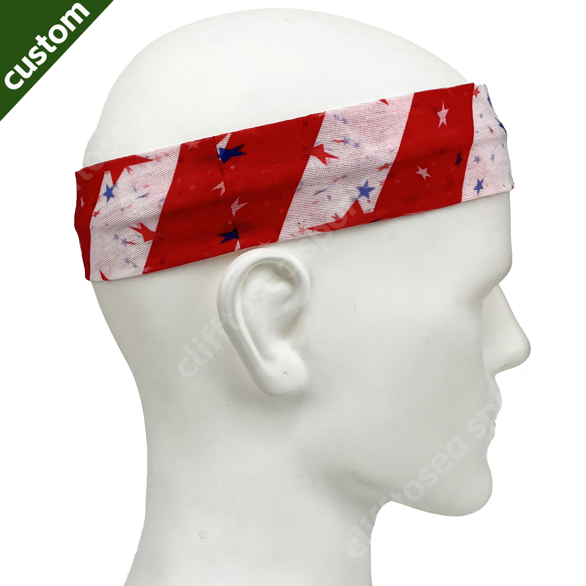 Wholesale OEM Custom Printed Headbands Sweatbands Factory with Promotional Advertisement Events Sponsor Logo Supplier