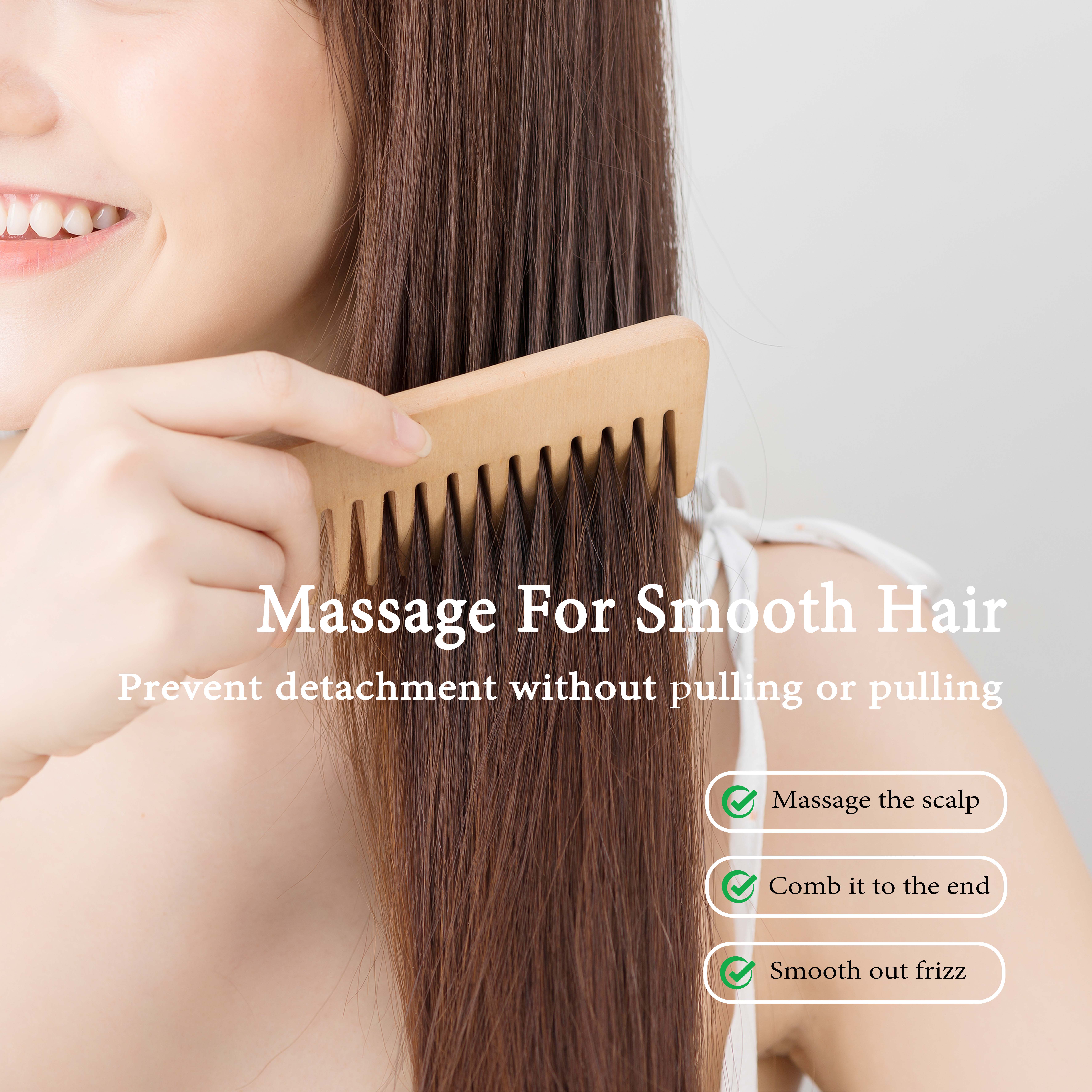 Wholesale Customized Logo Big Paddle Comb High Quality Hair Brush Biodegradable Bamboo Hair Brush Natural Bamboo Hair Comb