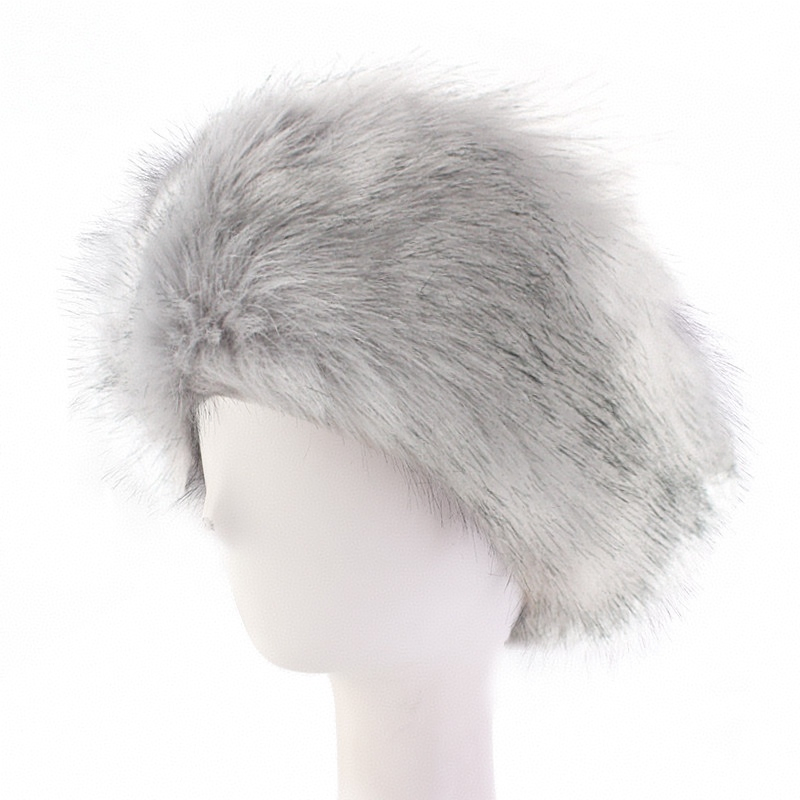 Winter Thick Fur Warm Headband Fur Headband Women Warm Terry Hairband