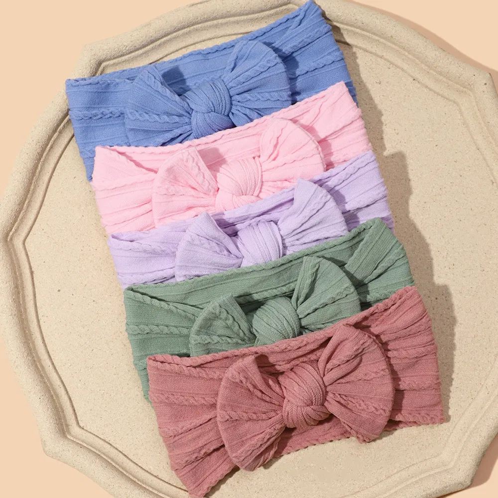 2025 New Children's Hair Accessories, Jacquard Bow, Baby Hair Band