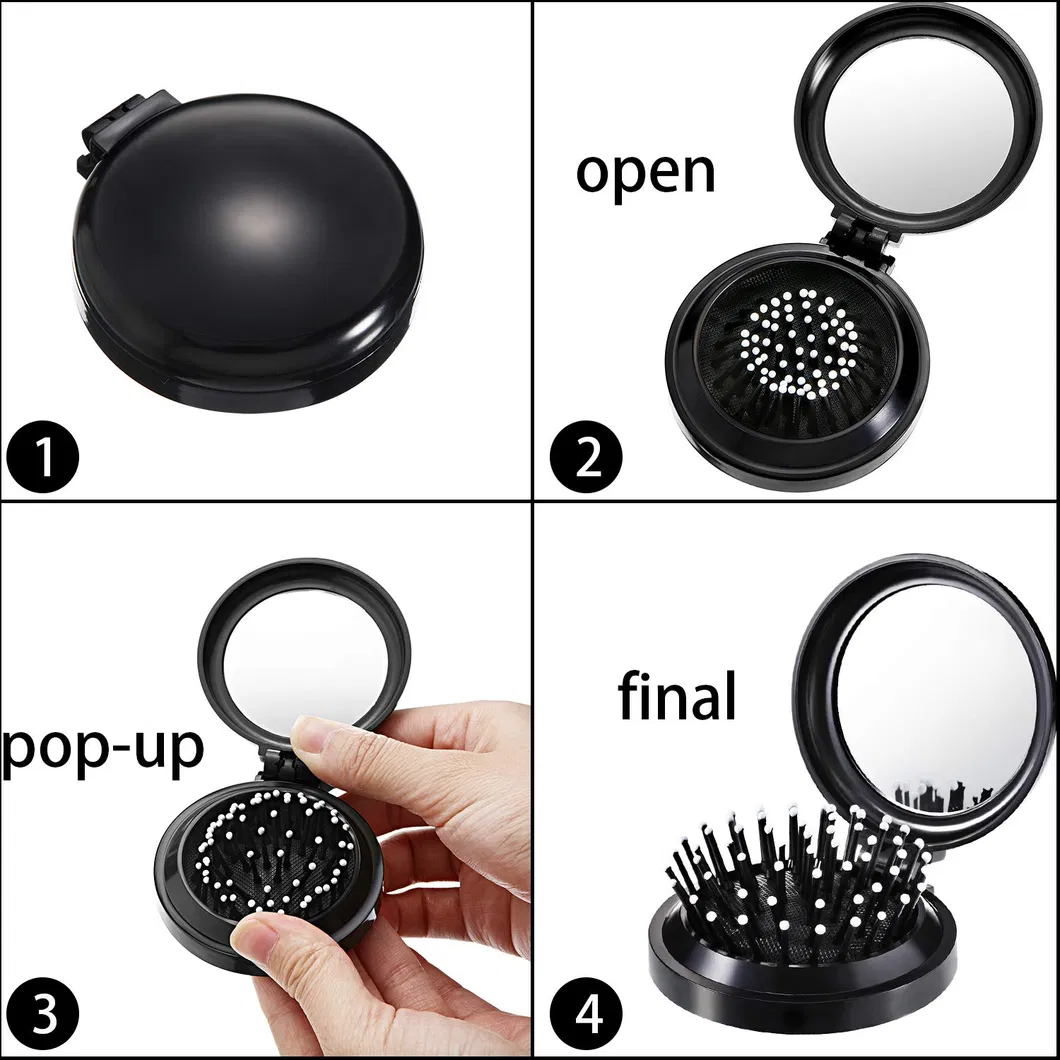 Mini Hair Brush Mirror