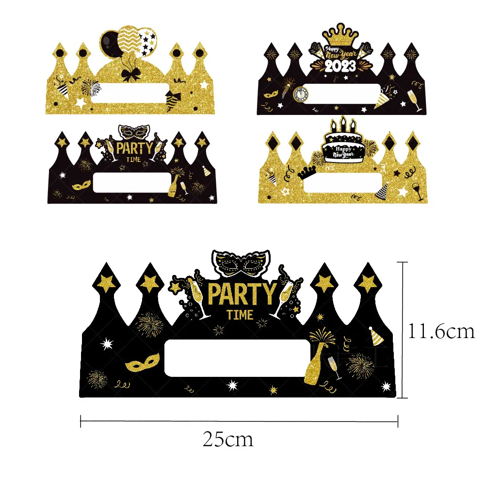 New Year's Party Hat Decoration New Year's Photo Prop Hat 2023 New Year's Eve Party Hat Crown