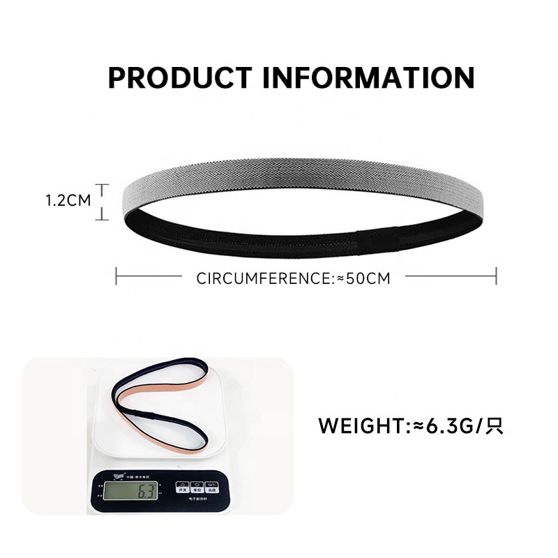 Multi Pack Men Sports Headbands Non-Slip Dry Thin Elastic Hairband Silicone Lined Sweatbands