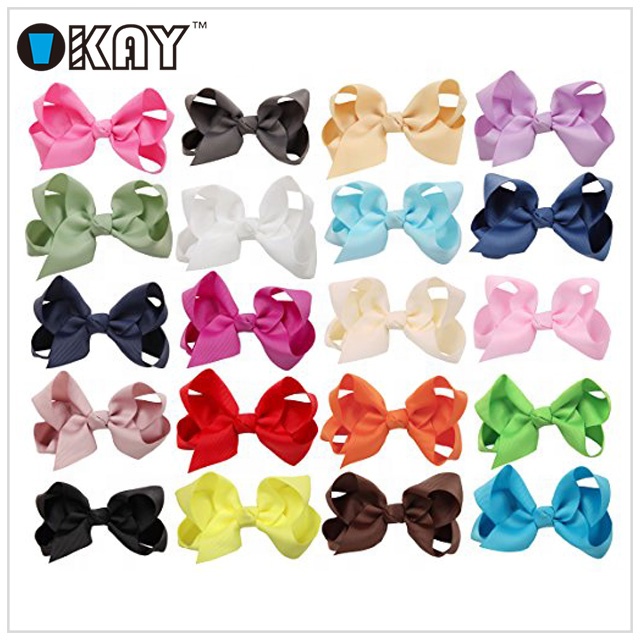 Hot Sale Fashion Eco-friendly Polyester Jojo Bows Kids Hair Accessories Wholesale