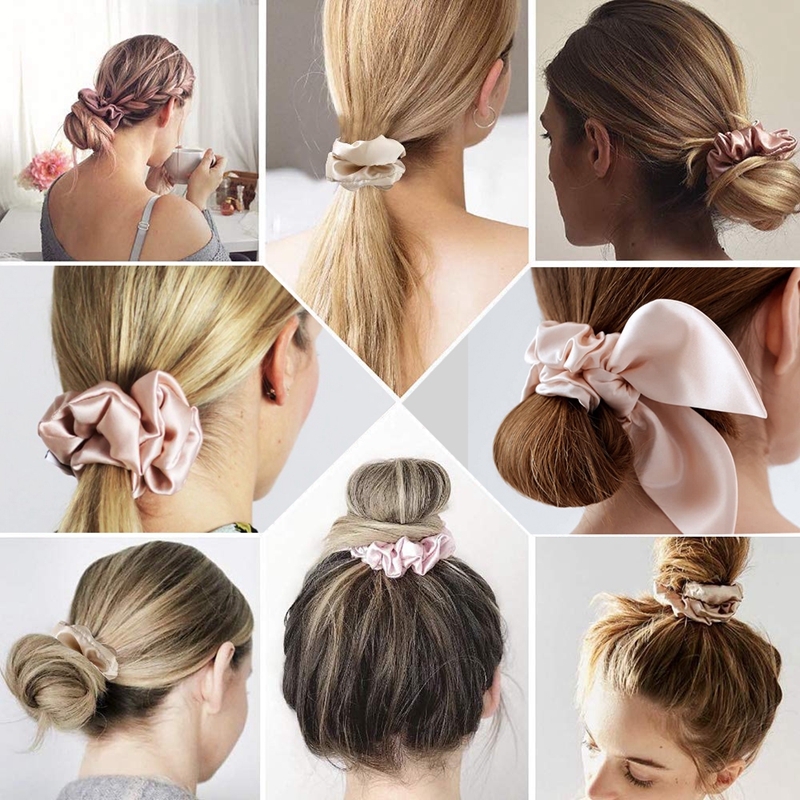 Silk Scrunchies Color Set