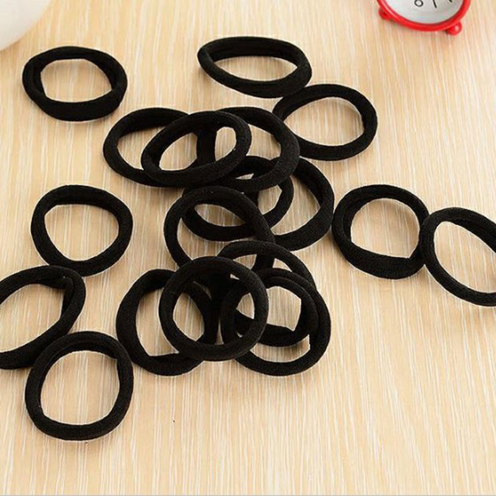 Wholesale 4/5/6 Cm Black Thickened Seamless Toweling Tie up Hair Elastic Hair Band for Women Lady Girl Hair Tie