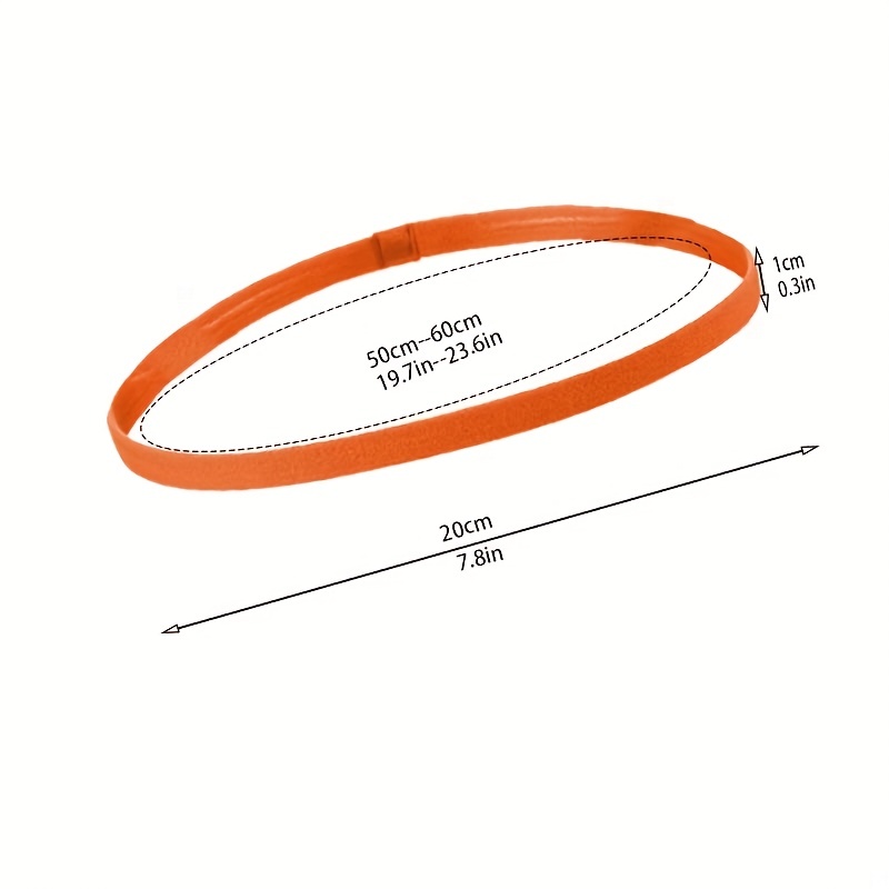 Heavy Duty Thin Elastic Silicone Grip Sports Hairband Headband Unisex Mens Womens - Custom Size Logo Color Packing