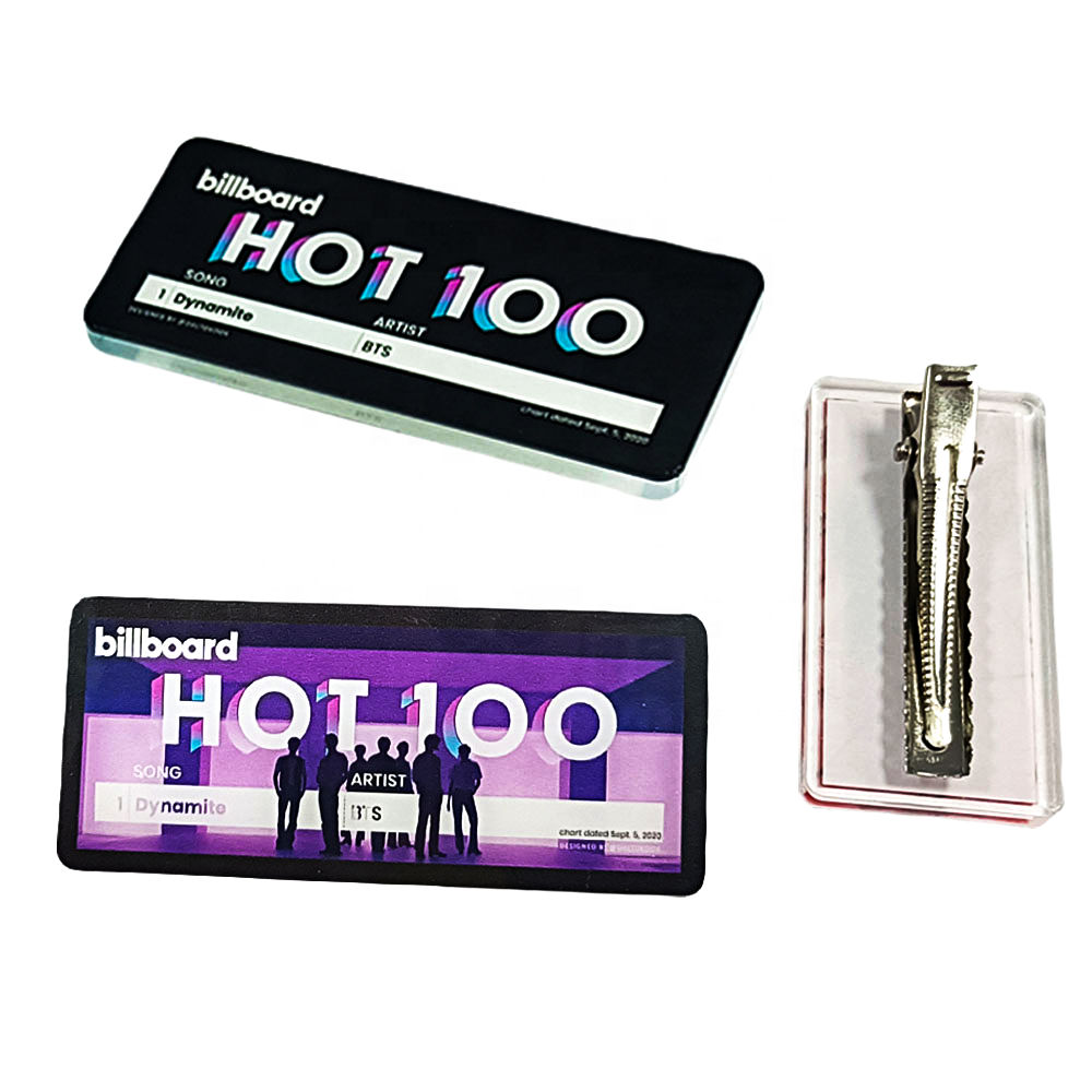 High Quality Personalized Custom Printed Anime Acrylic Hair Clips Maker Wholesale Promotional Cartoon Acrylic Hair Pins