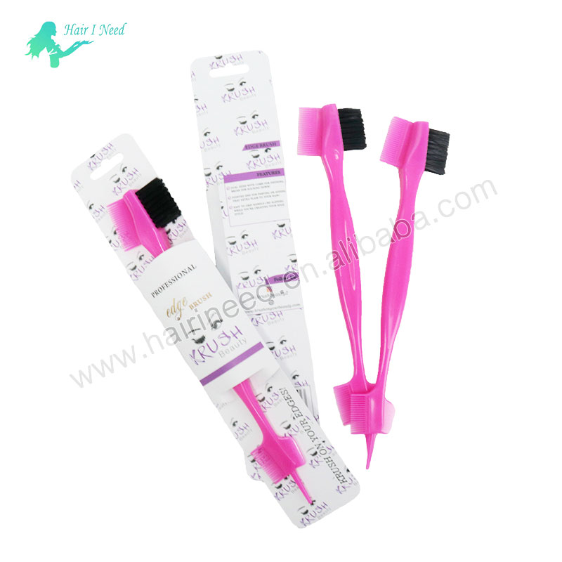 Luxury Private Label Individual Package 3 in 1 Hair Styling Tools Edge Control Brush Edge Brush With Custom Logo Packaging