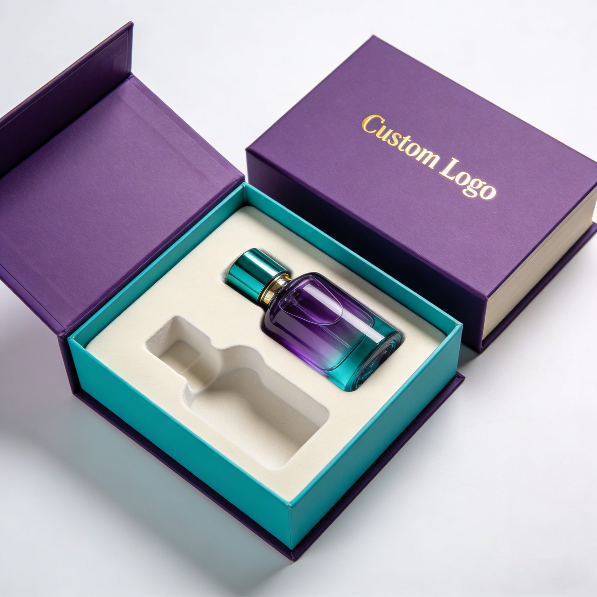 Manufacture Personalized Design Clamshell Rigid Box Magnetic Luxury Custom Empty Perfume Boxes With EVA Tray