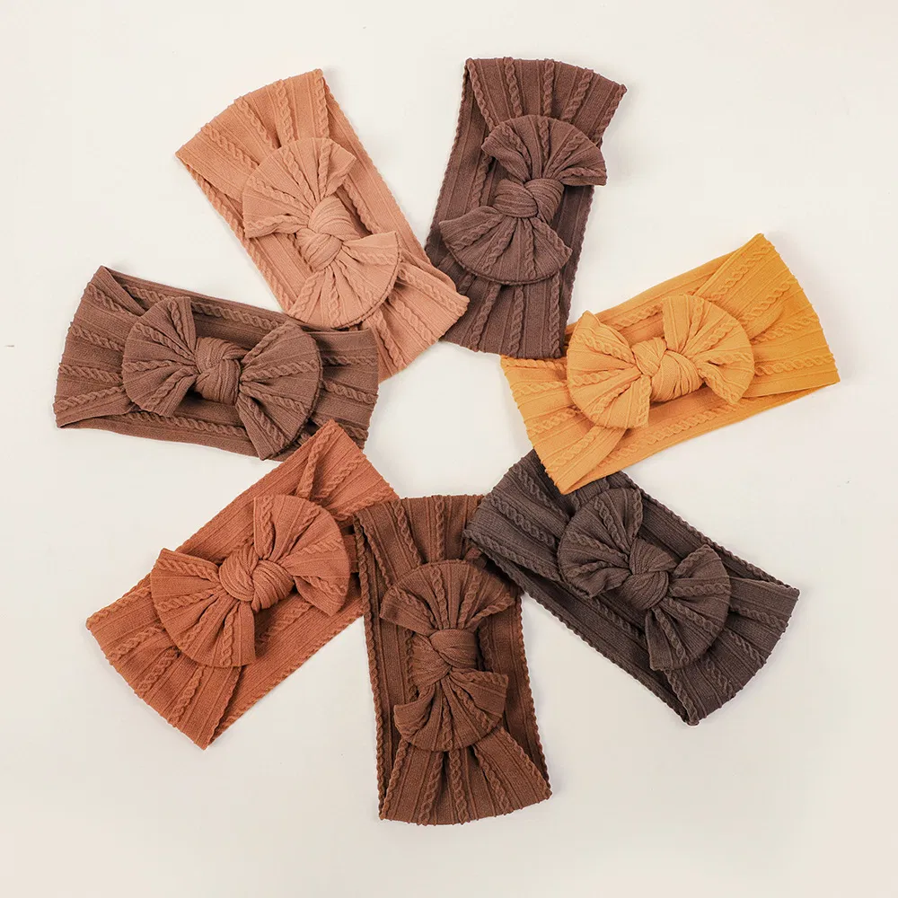 2025 New Children's Hair Accessories, Jacquard Bow, Baby Hair Band