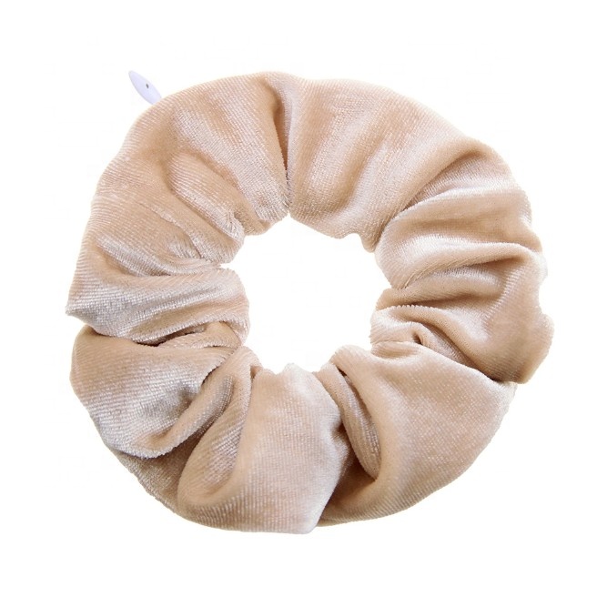 Factory Wholesale Custom Tie-dyed Elastic Hair Ties Fashion Velvet Pocket Hair Scrunchies With Zipper