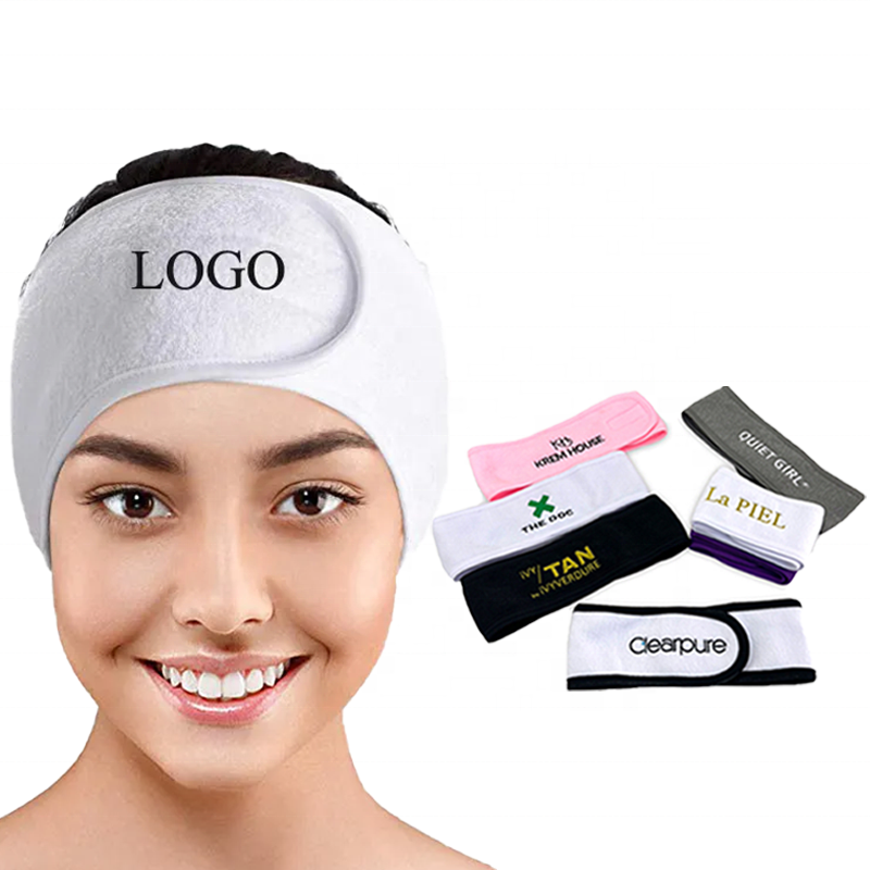 Wholesale Custom Logo Designer Girl Woman Beauty Facial Makeup Spa Head Bands Headbands For Women