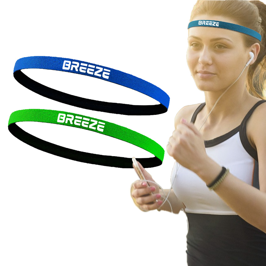 Custom Elastic Silk Hair Accessories Running Headband with logo