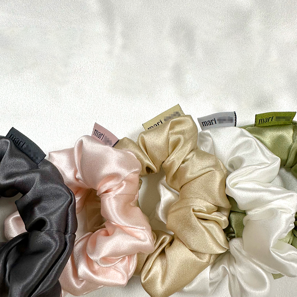 China Manufacturer 16/19/22MM Custom Luxury Silk Hair Accessories Silk Scrunchie for Women