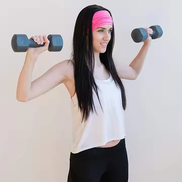 Polyester Non-Slip Sports Headbands Custom Logo Yoga Running Hair Accessories