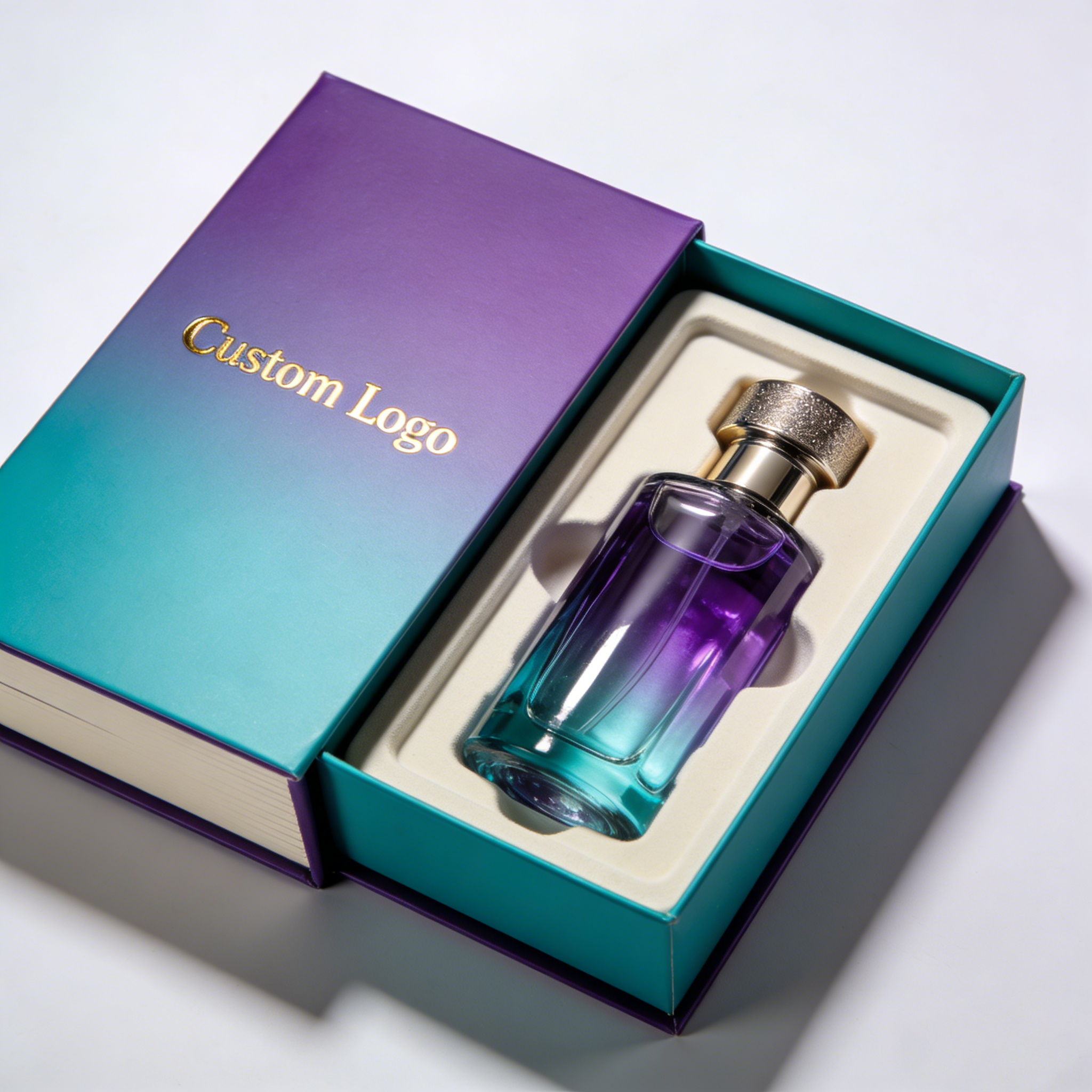 Manufacture Personalized Design Clamshell Rigid Box Magnetic Luxury Custom Empty Perfume Boxes With EVA Tray