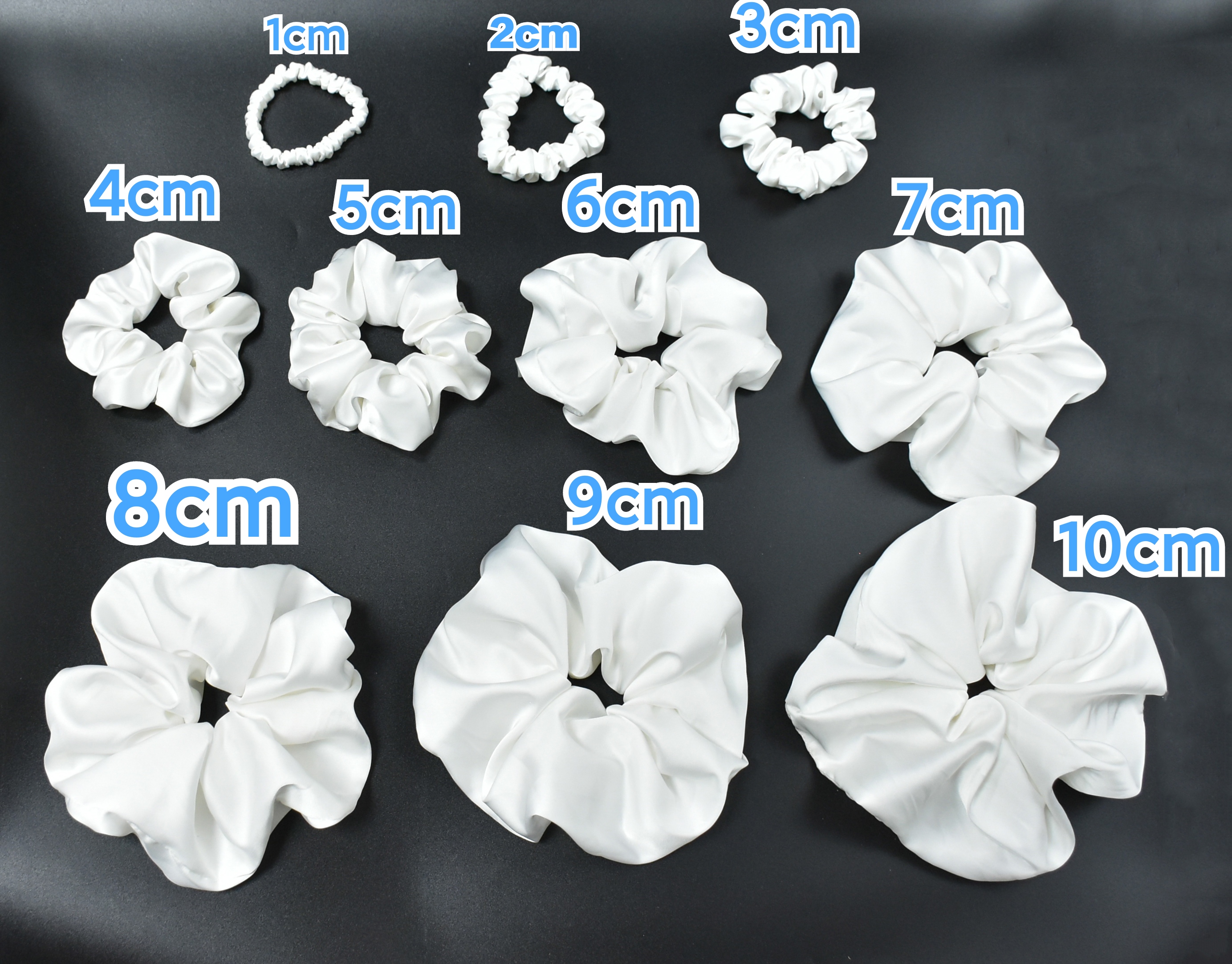 Fashion Women Accessory Bulk Elastic Hair Ties Custom 50 Solid Satin Hair Bands Girls Wholesale Silk Hair Scrunchies