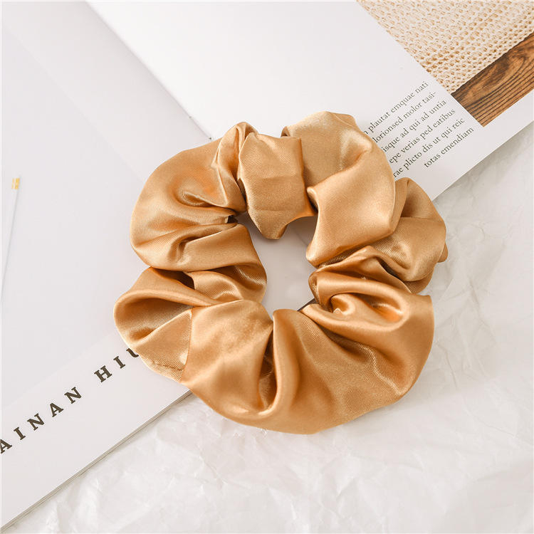 100% Pure Mulberry Charmeuse Wholesale Custom Logo 19mm Silk Scrunchie Bulk Silk Hair Scrunchies Custom Logo Label