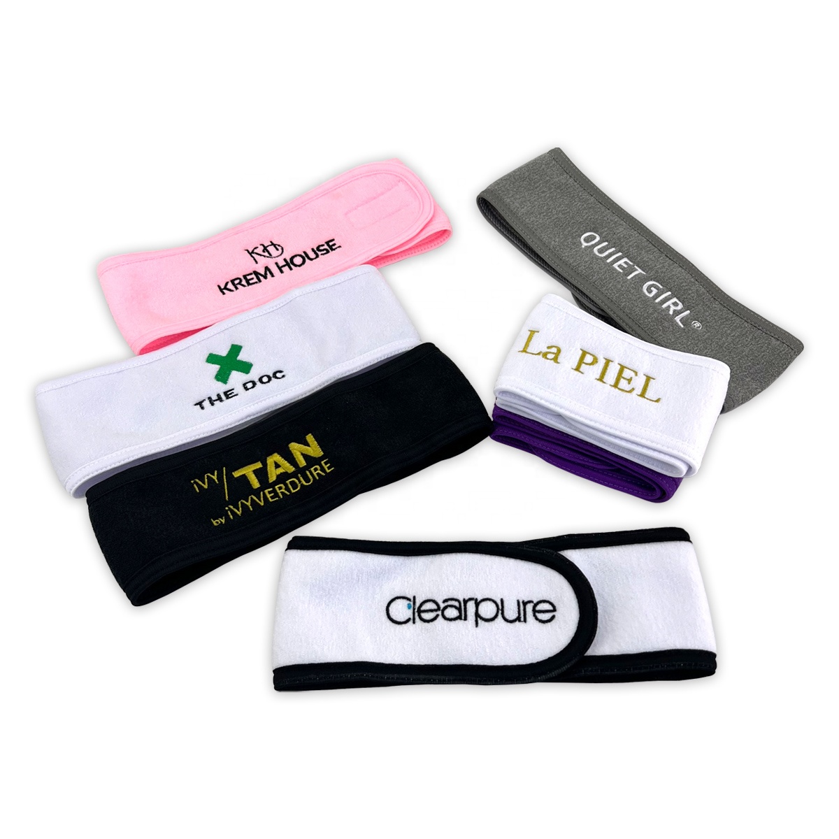 Wholesale Custom Logo Designer Girl Woman Beauty Facial Makeup Spa Head Bands Headbands For Women