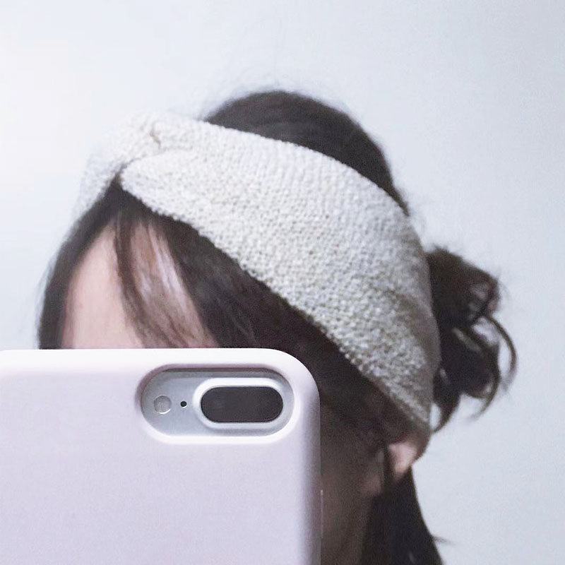 Korean Style Ladies Knit Cross Sports Headband Autumn Hair Band