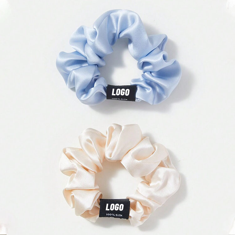 Fashion Women Silk Hair Accessories Bands Luxury Silk Hair Ties Set with Box 100% Mulberry Silk Scrunchies