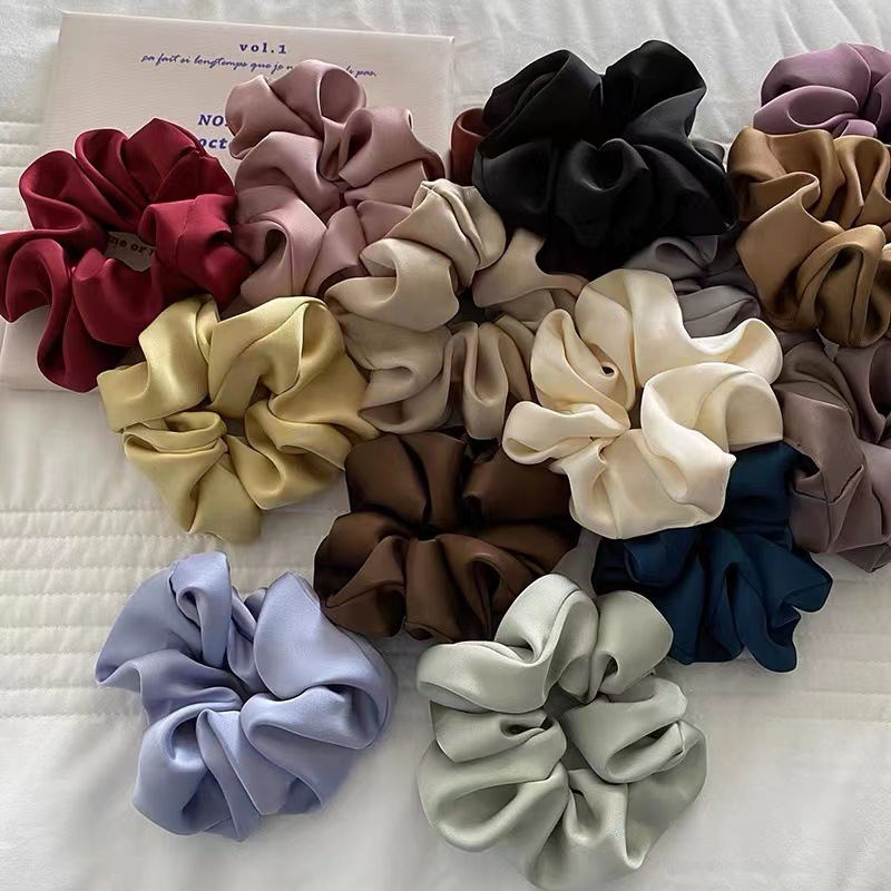 Fashion Women Accessory Bulk Elastic Hair Ties Custom Satin Hair Bands Girls