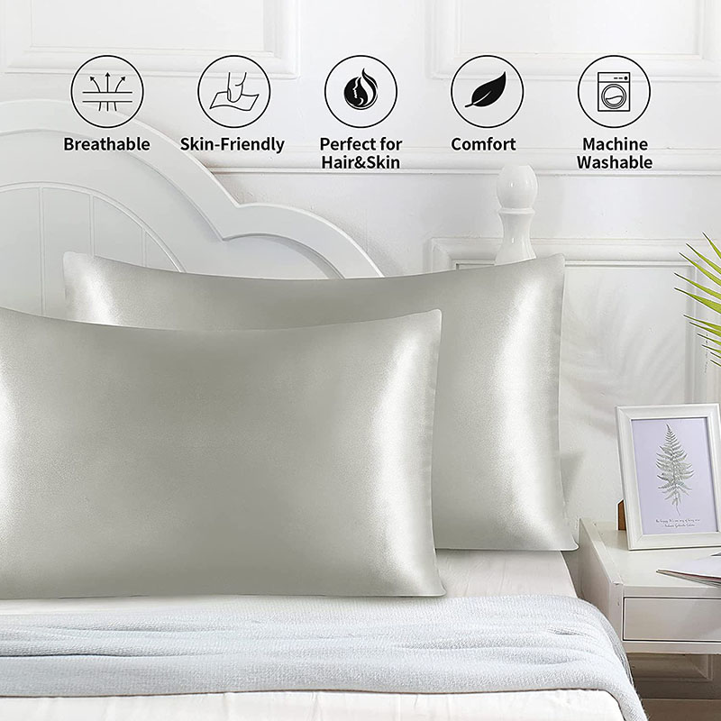 Custom Satin Silk Pillowcase Luxury Silk Satin Pillow Case Ultra Soft Luxury Gift Silk Satin Pillowcase For Hair