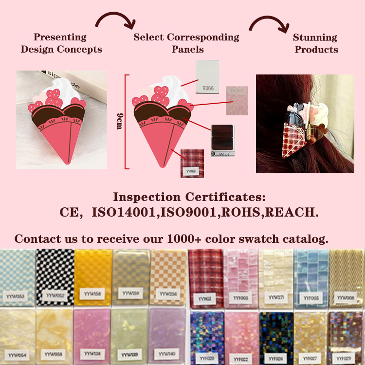 Personalized Custom Acetate Hair Accessories, Hair Clips, Hair Claws, Professional Women's Accessories OEM/ODM. Manufacturer