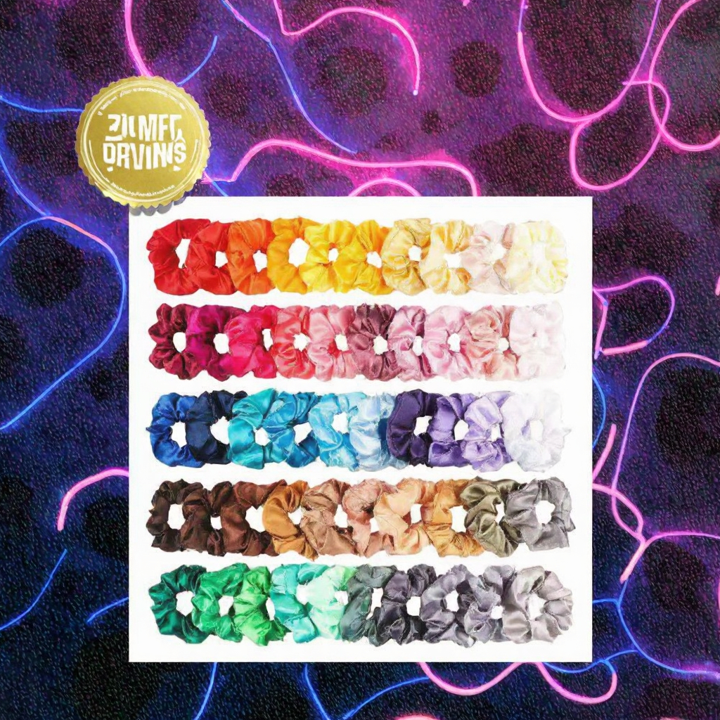 Wholesale Girls Hair Scrunchies Fashionable Satin Elastic Hair Ties Solid Colors American Sports Accessories Silk Cotton Plastic