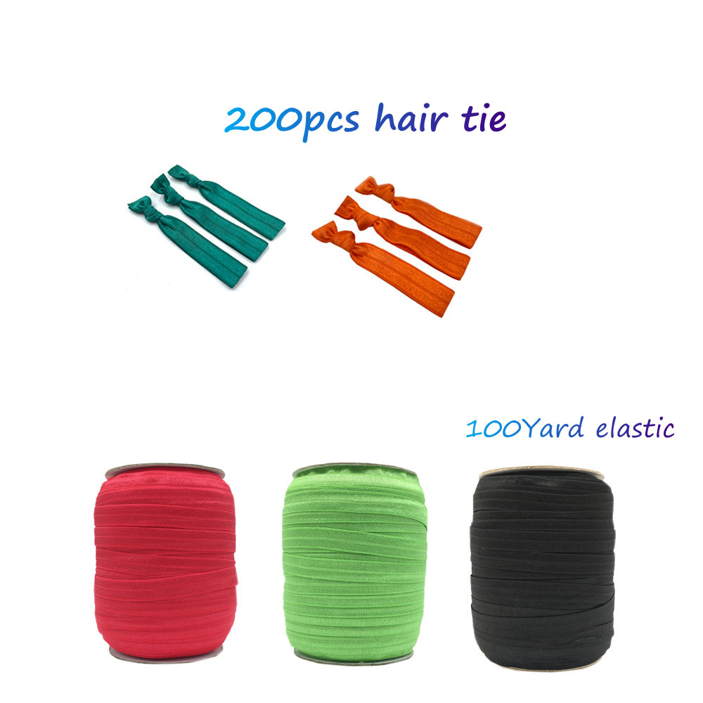 100 Yards Candy Colors Solid Fold Over Elastic Ribbon Wholesale 15mm FOE Elastic Tape Gift Webbing for DIY Headwear Hair Band