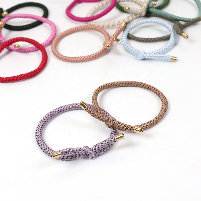 2024Korea Custom Bow Knitted Knotted Elastic Hair Ties Band Hair Scrunchies