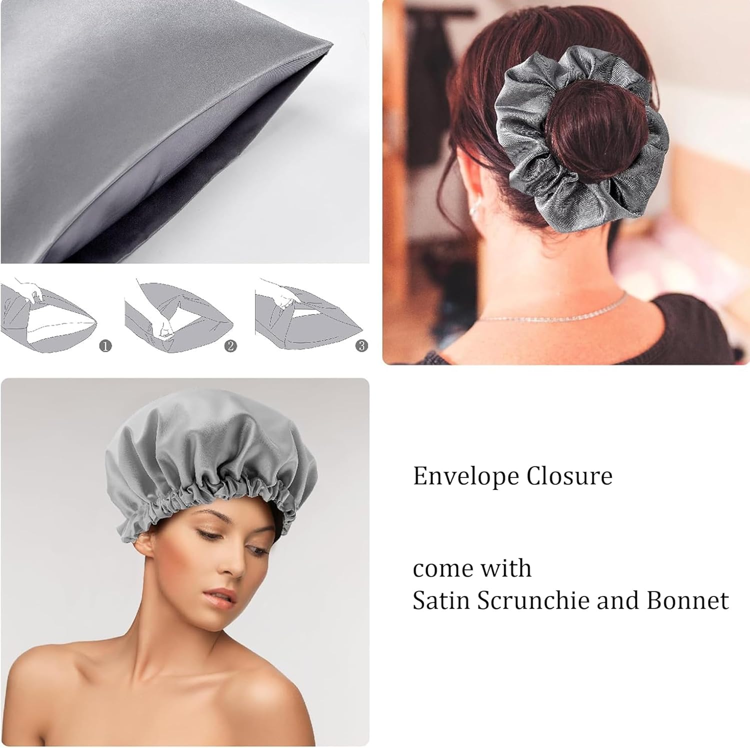 Factory Direct Wholesale 6A Grade Silk Pillowcase Eye Mask Scrunchy Set Luxury Silk Pillow Case Set For Skin And Hair
