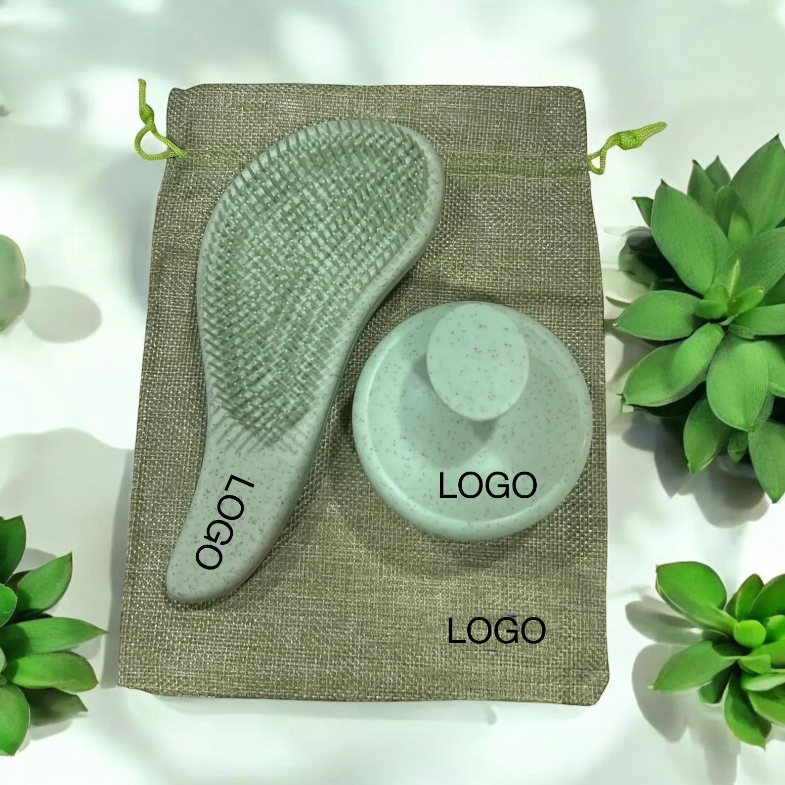 Eco-Friendly Detangler Brush Scalp Massager Anit-Knot for Smooth Frizz-Free Hair Wet Dry Scalp Exfoliator Soft Silicone Bristles