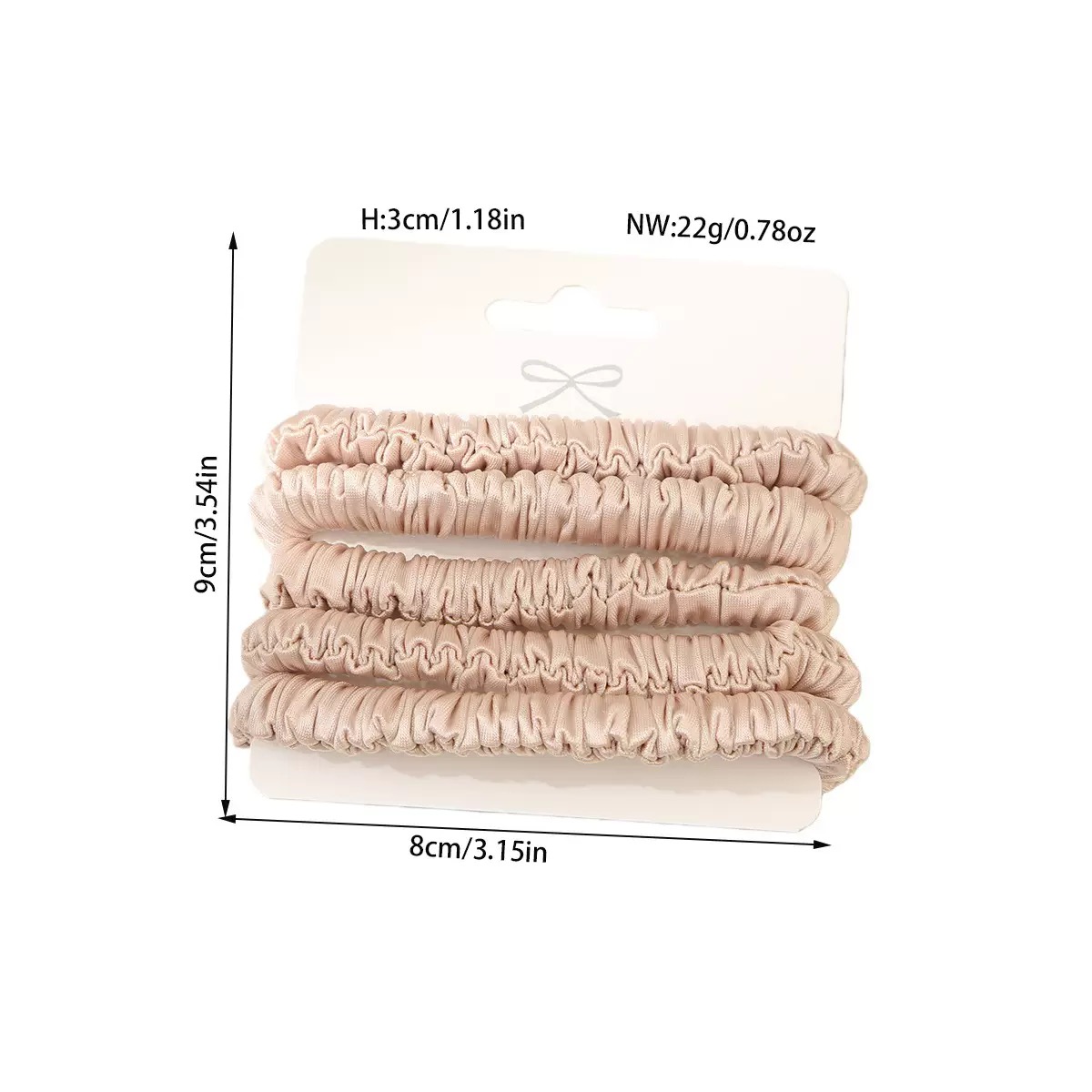 Custom Logo High Quality Silk Satin Thin Skinny Hair Ties Scrunchie for Women Multi-Purpose Hair Care Styling Hair Accessories