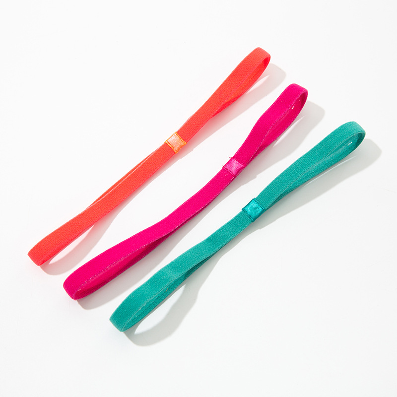 Heavy Duty Thin Elastic Silicone Grip Sports Hairband Headband Unisex Mens Womens - Custom Size Logo Color Packing