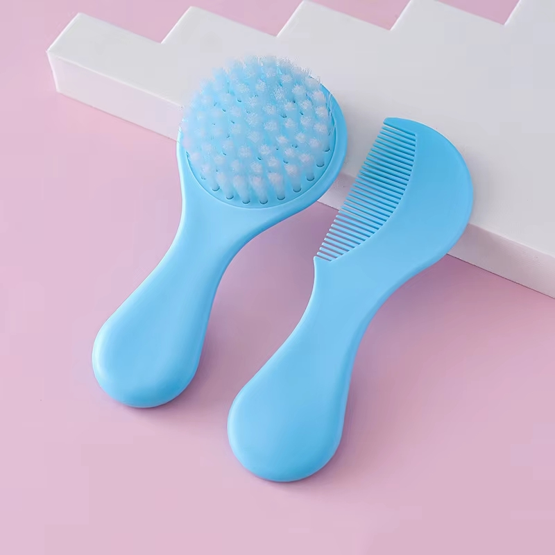 BPA Free High Quality Baby Hair Comb Brush Set Soft Plush Newborn