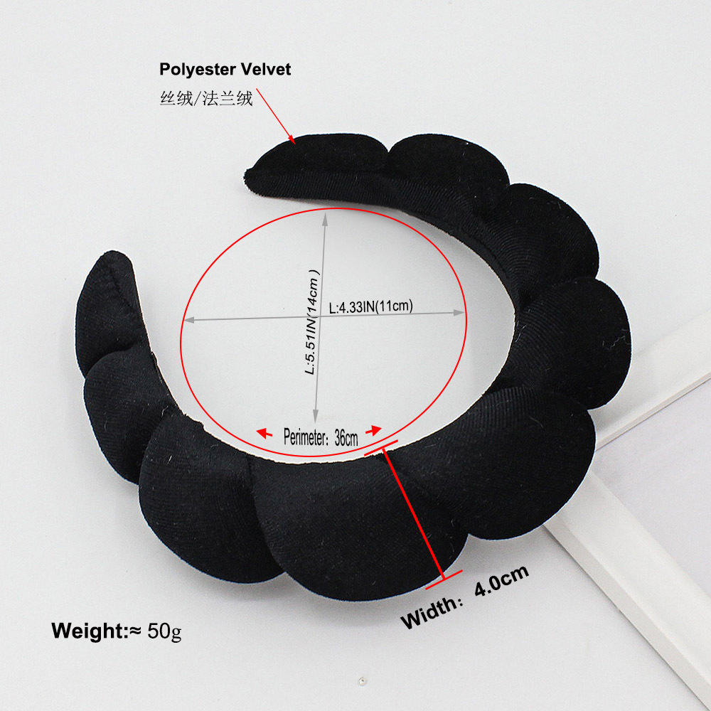 Jiamu New Fashion Women Headbands Factory Handmade Customizable Velvet and Terry Cloth Twist Sponge Spa Headband for Women