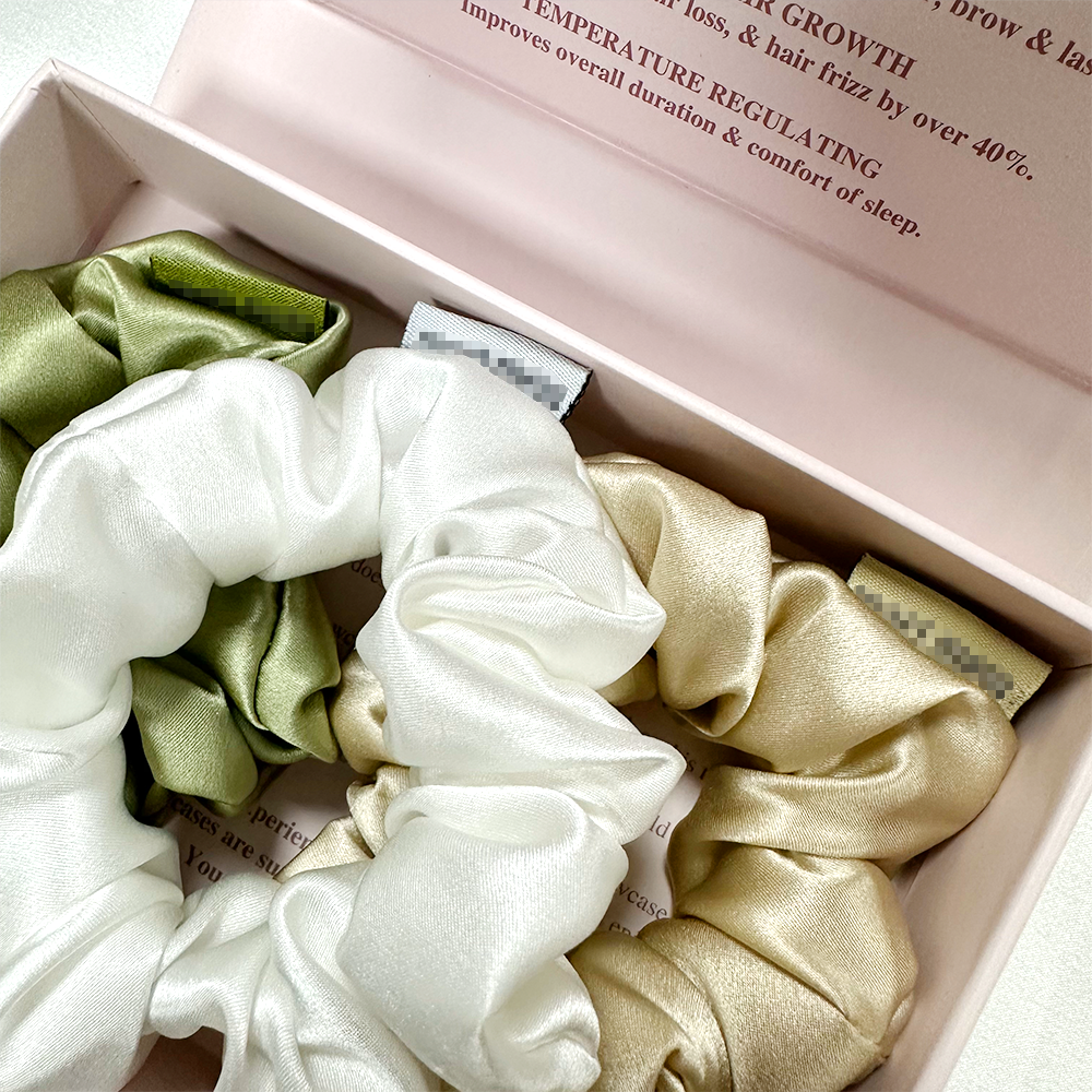 China Manufacturer 16/19/22MM Custom Luxury Silk Hair Accessories Silk Scrunchie for Women