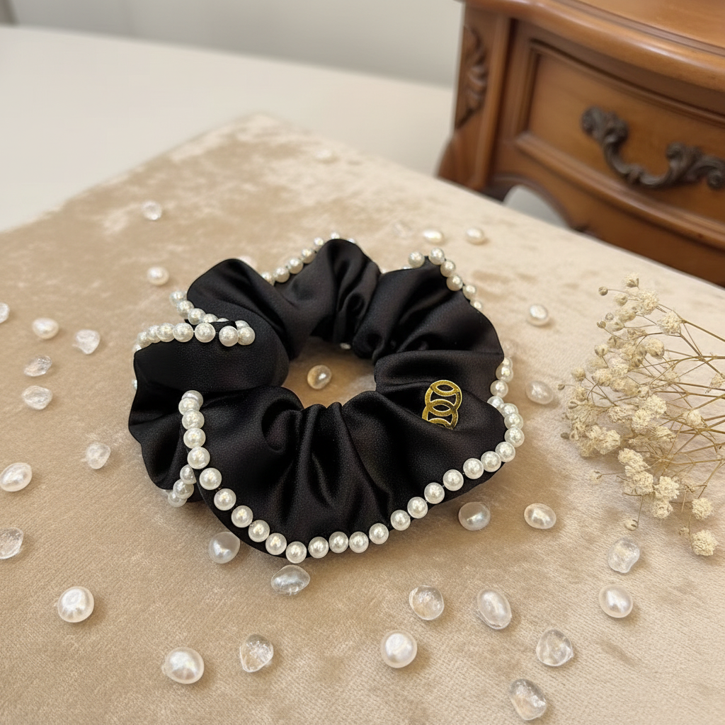 Brand Designer Women's Fabric Hair Ties Letter Design Hair Ties Pearl Hair Accessories Durable and Factory Wholesale