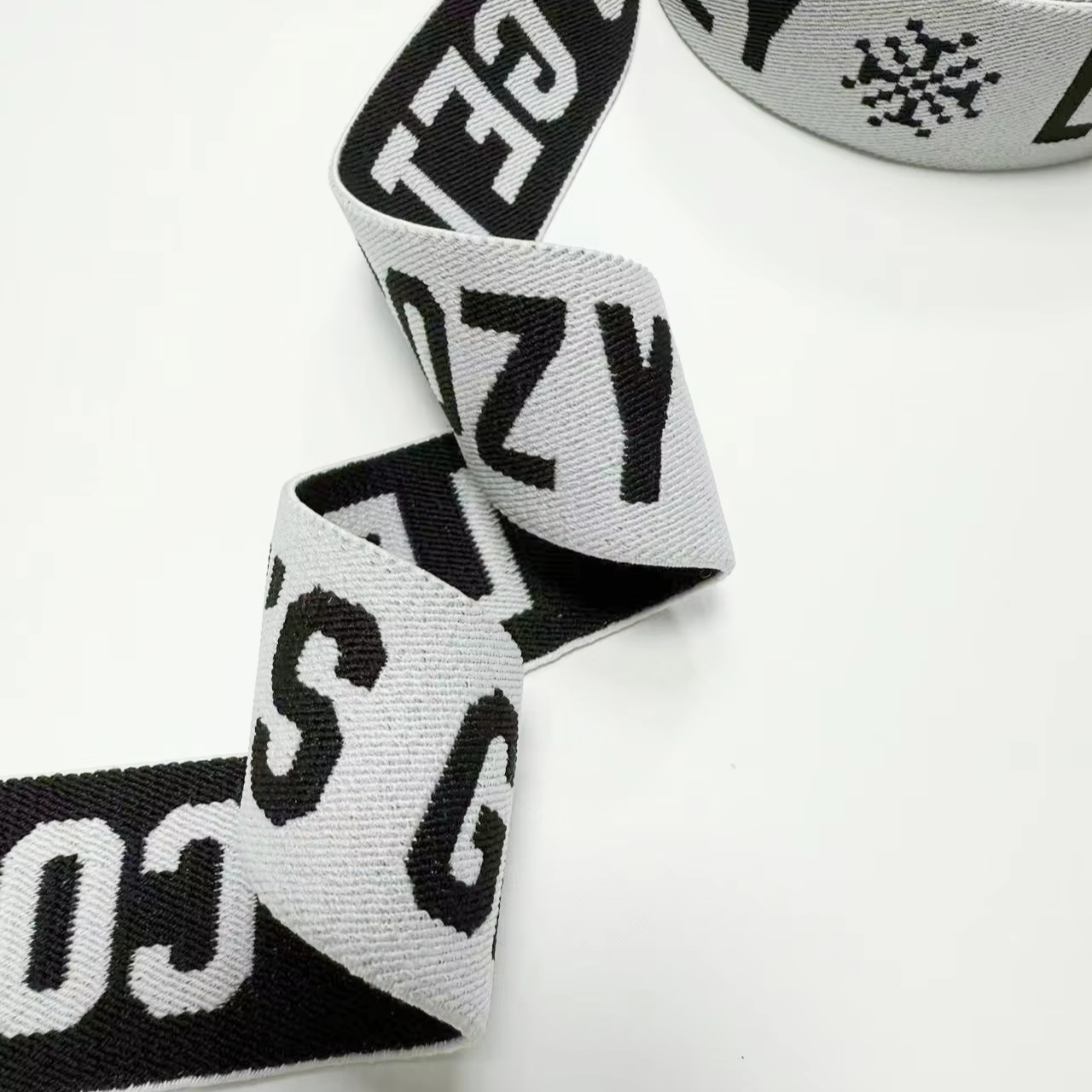 Wholesale Custom Logo Soft Polyester Elastic Band Ribbon Multi-Colored Stripes Jacquard Woven In Herringbone Style For Underwear