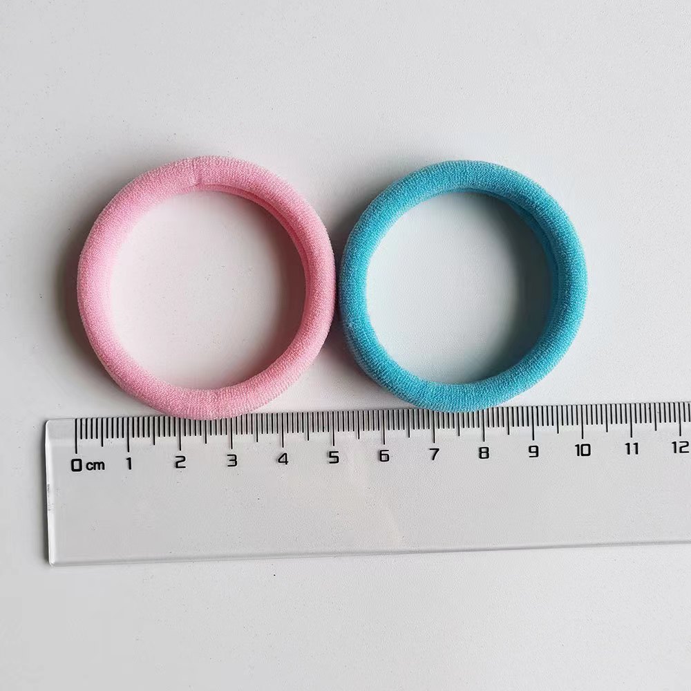 IFOND Factory Wholesale 100pcs 5cm Elastic Polyester Fashion Hair Ties Simple Ponytail No Crease Damage Unisex Everyday Bands