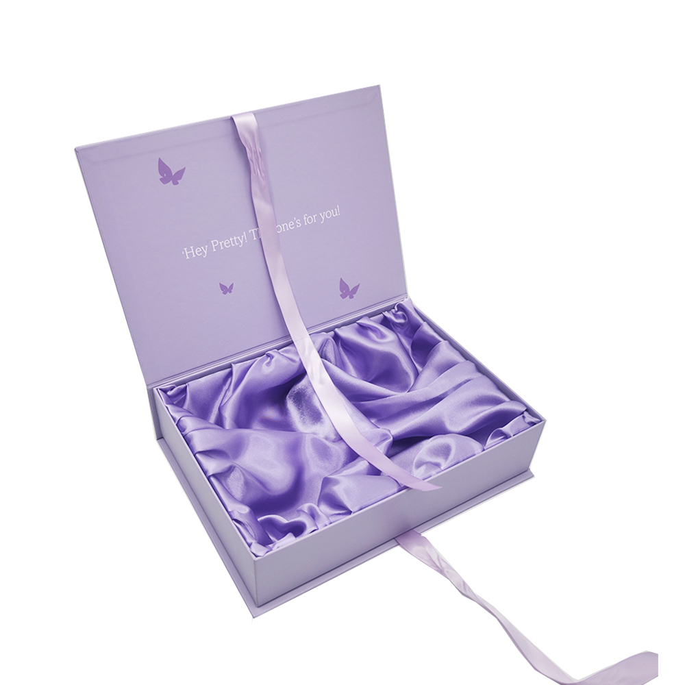 Wholesale Luxury Black Velvet Lace Hair Wig Packaging Kit Custom Logo Magnetic Paper Folder Embossed Recycled Ties Belts