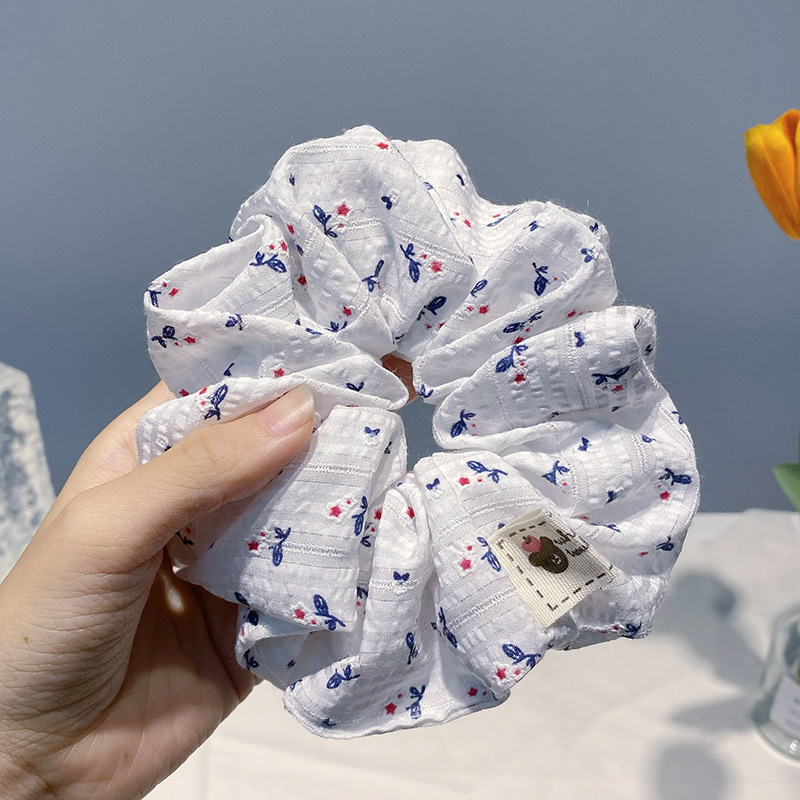 Lace flower scrunchie