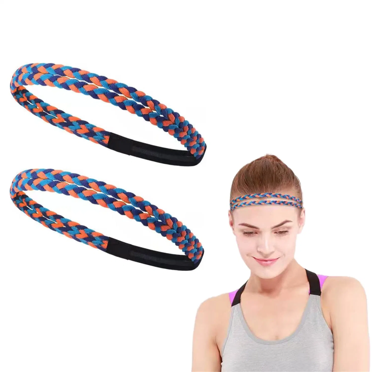 Sports Headbands, Sweatband and Hair Bands for Women and Men, Non-Slip Elastic for Running, Walking, Cycling, Yoga and Mor