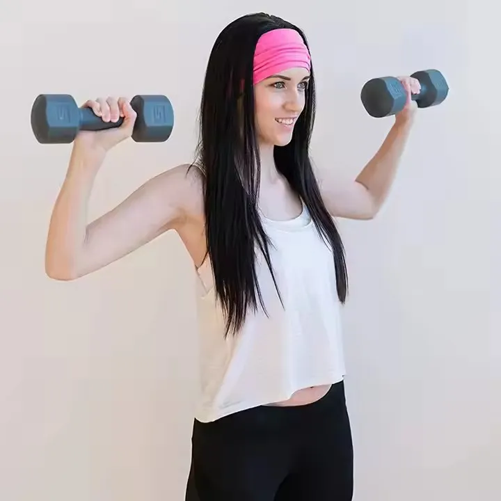 Polyester Non-Slip Sports Headbands Custom Logo Yoga Running Hair Accessories